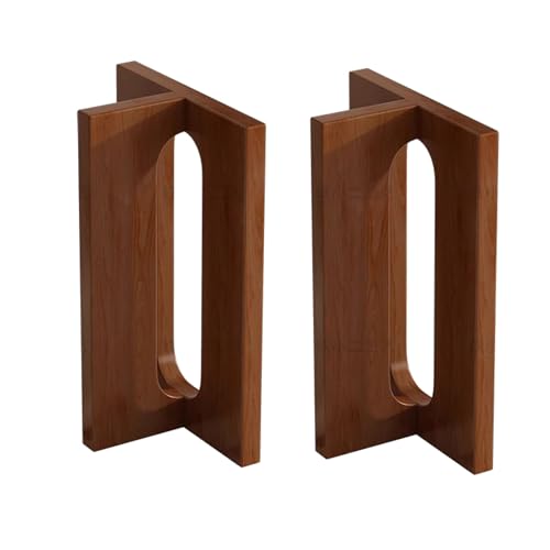 XMDEUR Tischfuß, Möbelbeine aus Massivholz mit Schraubbefestigung, DIY-Esstisch, Inseltisch, Tischgestelle, 2er-Set, robuste Ersatz-Tischbeine für Moderne Couchtische (A-Braun, 50 x 20 x 70 cm) von XMDEUR
