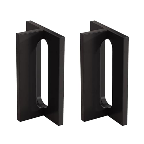 XMDEUR Tischfuß, Möbelbeine aus Massivholz mit Schraubbefestigung, DIY-Esstisch, Inseltisch, Tischgestelle, 2er-Set, robuste Ersatz-Tischbeine für Moderne Couchtische (A-Schwarz, 50 x 20 x 70 cm) von XMDEUR
