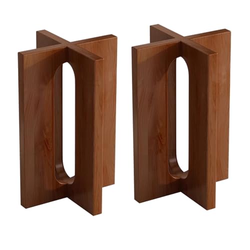 XMDEUR Tischfuß, Möbelbeine aus Massivholz mit Schraubbefestigung, DIY-Esstisch, Inseltisch, Tischgestelle, 2er-Set, robuste Ersatz-Tischbeine für Moderne Couchtische (B-Braun, 45 x 45 x 70 cm) von XMDEUR