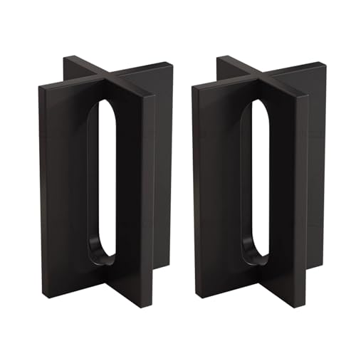XMDEUR Tischfuß, Möbelbeine aus Massivholz mit Schraubbefestigung, DIY-Esstisch, Inseltisch, Tischgestelle, 2er-Set, robuste Ersatz-Tischbeine für Moderne Couchtische (B-Schwarz, 40 x 40 x 70 cm) von XMDEUR
