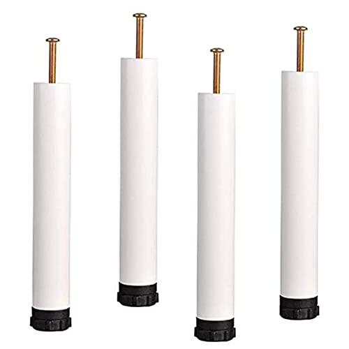XMDEUR Verstellbare Möbelbeine, 22 mm Gewinde, Bettrahmen, Zylinder-Stützfüße, 400 kg Tragkraft, Weiß, 18 cm, 4er-Set XMDEUR Verstellbare Möbelbeine, 22 mm Gewinde, Bettrahmen, Zylinder-Stützfüße, 400 kg Tragkraft, Weiß, 18 cm, 4er-Set von XMDEUR