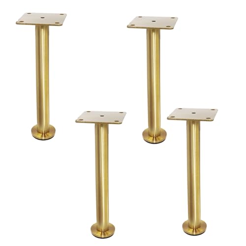 XMDEUR Verstellbare Möbelbeine, 4er-Set mit Höhenverstellung für Bettrahmen, Sofa, Schrank, Couch, Kommode und Tisch, Ersatzmetallbeine mit robuster Unterstützung, Gold-Finish, 13 cm XMDEUR Verstellbare Möbelbeine, 4er-Set mit Höhenverstellung für Bettrahmen, Sofa, Schrank, Couch, Kommode und Tisch, Ersatzmetallbeine mit robuster Unterstützung, Gold-Finish, 13 cm von XMDEUR