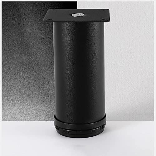 XMDEUR Verstellbare Möbelbeine aus Edelstahl, 4 Stück, Schrankfüße aus Metall mit 0–30 mm Einstellbarer Höhe für Home Office, Küche, Sofa, Schrank, Nachttisch, Mattschwarz (60 cm) von XMDEUR