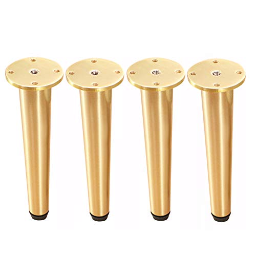 XMDEUR Verstellbare Möbelbeine aus Goldmessing, konische Schrankbeine 2/4/5/6/8 Zoll, Möbelersatzfüße für Sofa, Couchtisch, Fernsehschrank, 4er-Set XMDEUR Verstellbare Möbelbeine aus Goldmessing, konische Schrankbeine 2/4/5/6/8 Zoll, Möbelersatzfüße für Sofa, Couchtisch, Fernsehschrank, 4er-Set von XMDEUR