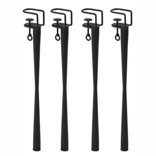XMDEUR Verstellbare Tischbeine aus Metall, abnehmbare Möbelbeine für Couchtisch, Werkbank, Esstisch, F-förmige Beine, 4 Stück (weiß, 40 cm) von XMDEUR