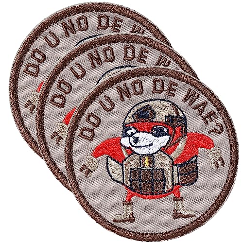 3 Pack Do You Know De Wae Patches, Runde Lustige Ugandanische Knöchel-Patch, Hook and Loop Morale Patch für taktische Rucksäcke, Westen, Jacken, Jeans, Hüte 3 Pack Do You Know De Wae Patches, Runde Lustige Ugandanische Knöchel-Patch, Hook and Loop Morale Patch für taktische Rucksäcke, Westen, Jacken, Jeans, Hüte von XMJY