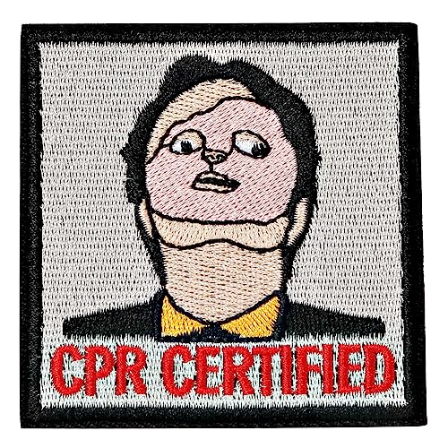 CPR zertifizierter Aufnäher, 1 Stück bestickter Morale Patch mit Hakenverschluss Rückseite, lustige Meme Patches für Rucksäcke, Westen, Jacken, Jeans, Hüte von XMJY
