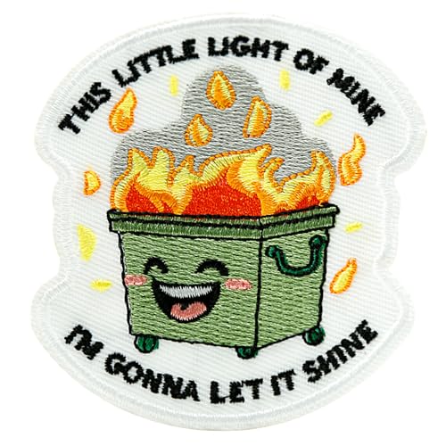 XMJY Lustiger Dumpster Fire Meme Patch, bestickt, zum Aufbügeln, niedlicher Moral-Patch für Rucksäcke, Hundegeschirr, Armee-Westen, Trucker-Hüte, Helme, Turnbeutel XMJY Lustiger Dumpster Fire Meme Patch, bestickt, zum Aufbügeln, niedlicher Moral-Patch für Rucksäcke, Hundegeschirr, Armee-Westen, Trucker-Hüte, Helme, Turnbeutel von XMJY
