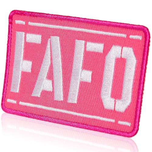 XMJY Pinke Klett-Patches zum Aufbügeln und Entdecken, lustiger bestickter Memes-Aufnäher für Rucksäcke, Hundegeschirr, Armee-Westen, Jacken, Jeans von XMJY