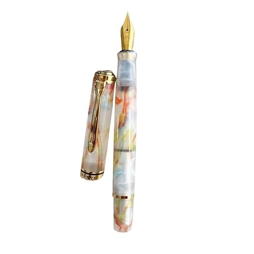 XMKT Acryl-Füllfederhalter, weich, Nr. 6/35# F/M/B, 0,5/0,7 mm, gebogene Feder, Tintenstift, Studenten, Schreiben, Geschenkstift (R,0,7) von XMKT