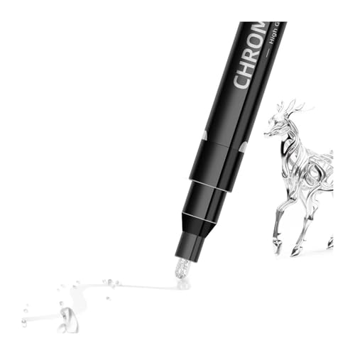 XMKT Chrom-Spiegel-Marker, 2 mm, reflektierende Lackstifte, permanent, Gold, Silber, Kupfer, Markierung, Modell, Malerei, Markierung (goldfarben, 1 Stück) von XMKT