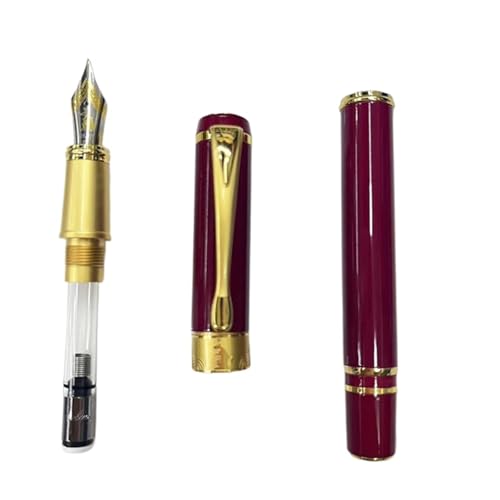 XMKT Füllfederhalter, schöne Iridium-Feder EF/F/M, Schreibtinte, Geschenk für Studenten, Büro, Geschäftsbedarf, Schreibwaren (RD, F) von XMKT