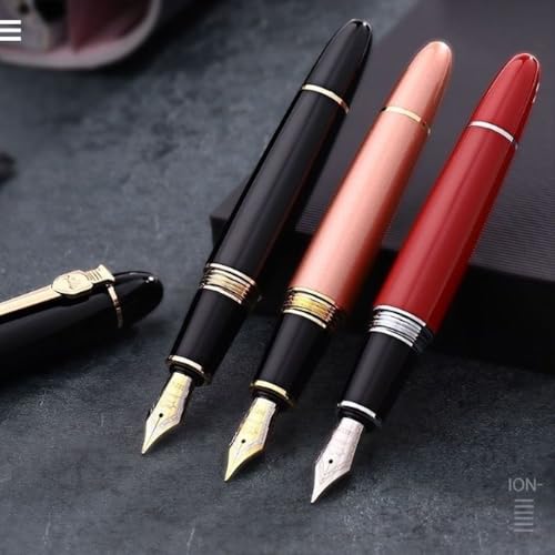 XMKT Luxus-Füllfederhalter-Set mit gebogener Spitze, 1,0 mm, Kalligraphie-Stifte für Büro- und Schulbedarf, 3 Stück (B, 1,0 mm gebogene Spitze) von XMKT