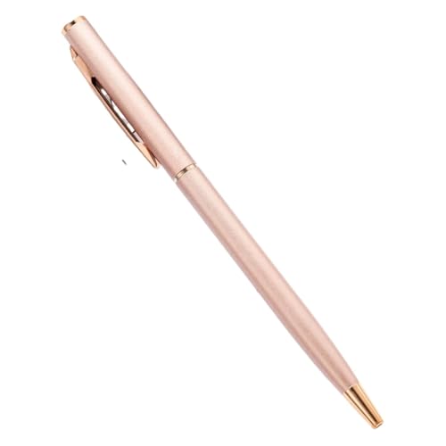 XMKT Metall-Kugelschreiber, Roségold, individuelles Logo, Schreibwaren, Business-Geschenk, Schriftzug, gravierter Name, Schule und Bürobedarf (Rosé-Rose, Blau), 50 Stück von XMKT