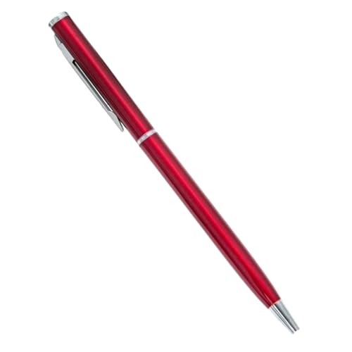 XMKT Metall-Kugelschreiber, Roségold, individuelles Logo, Schreibwaren, Geschäftsgeschenk, Schriftzug, gravierter Name, Schule und Bürobedarf, Weinrot, Schwarz, 50 Stück von XMKT