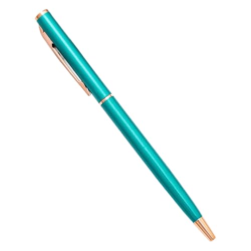XMKT Metall-Kugelschreiber, Roségold, individuelles Logo, Schreibwaren, Geschäftsgeschenk, Schriftzug, gravierter Name, Schule und Bürobedarf (Blaugrün, Rosa, Blau), 50 Stück von XMKT
