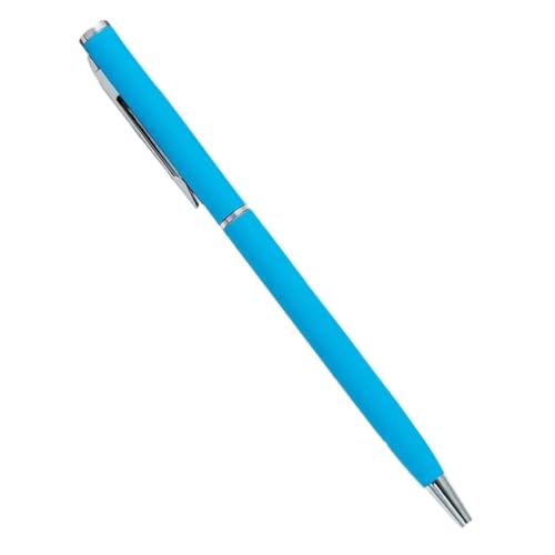 XMKT Metall-Kugelschreiber, Roségold, individuelles Logo, Schreibwaren, Geschäftsgeschenk, Schriftzug, gravierter Name, Schule und Bürobedarf (Hellblau, Schwarz) von XMKT