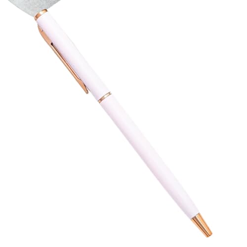 XMKT Metall-Kugelschreiber, Roségold, individuelles Logo, Schreibwaren, Geschäftsgeschenk, Schriftzug, gravierter Name, Schule und Bürobedarf (Rosa-Rose, Blau), 50 Stück von XMKT