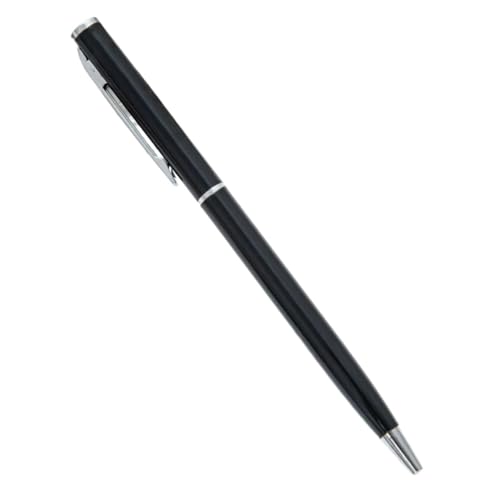 XMKT Metall-Kugelschreiber, Roségold, individuelles Logo, Schreibwaren, Geschäftsgeschenk, Schriftzug, gravierter Name, Schule und Bürobedarf (Schwarz, Schwarz), 50 Stück von XMKT
