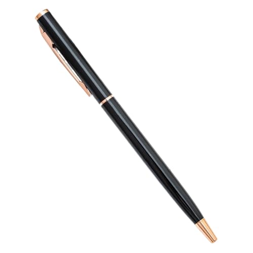 XMKT Metall-Kugelschreiber, Roségold, individuelles Logo, Schreibwaren, Geschäftsgeschenk, Schriftzug, gravierter Name, Schule und Bürobedarf (Schwarz-Rose, Schwarz) von XMKT