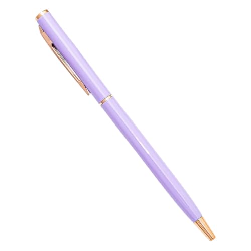 XMKT Metall-Kugelschreiber, Roségold, individuelles Logo, Schreibwaren, Geschäftsgeschenk, Schriftzug, gravierter Name, Schule und Bürobedarf (Violett-Rose, Schwarz) von XMKT