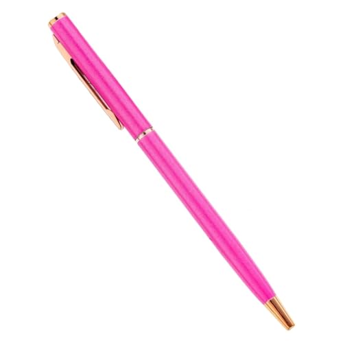 XMKT Metall-Kugelschreiber, Roségold, individuelles Logo, Schreibwaren, Geschäftsgeschenk, Schriftzug, gravierter Name, Schule und Bürobedarf (rosarot, rosa, schwarz), 50 Stück von XMKT