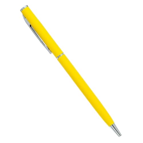 XMKT Metall-Kugelschreiber, rotgoldener Stift, individuelles Logo, Schreibwaren, Geschäftsgeschenk, Schriftzug, gravierter Name, Schule und Bürobedarf (Gelb, Schwarz) von XMKT