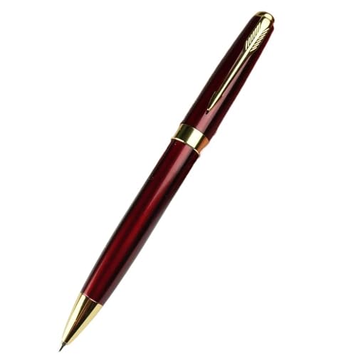 XMKT Metall-Kugelschreiber, schwarze Tinte, mittlere Spitze, 1,0 mm, glattes Schreiben, einziehbarer Kugelschreiber, Business-Signature-Stift (rot) von XMKT