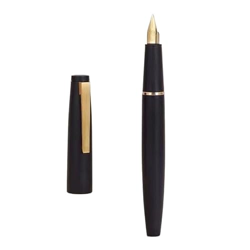 XMKT Schwarzer Füllfederhalter, Schreibwaren, Schule, Studenten, Bürobedarf, feine Spitze, 0,38 mm/0,5 mm, Schreibtintenstifte (Faserfarben/Goldfarben, F 0,5 mm) von XMKT