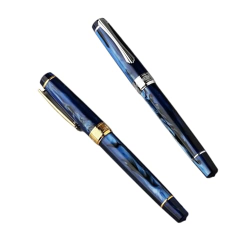XMKT Transparenter Füllfederhalter, Kolben, große Kapazität, Acrylklinge, runde Spitze, Premium-Geschenkstift, Bürobedarf, Geschenkstift (F) von XMKT