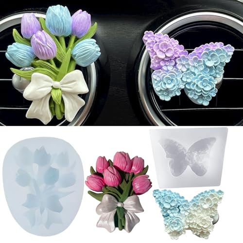 Blumen- und Schmetterlingskerzenform, Silikonform, Tulpenstrauß, Blumen-Harzform für Seife, Sojawachs, Epoxidharz, DIY, Handwerk, Heimdekoration, Hochzeit, Party-Dekoration Blumen- und Schmetterlingskerzenform, Silikonform, Tulpenstrauß, Blumen-Harzform für Seife, Sojawachs, Epoxidharz, DIY, Handwerk, Heimdekoration, Hochzeit, Party-Dekoration von XMOX
