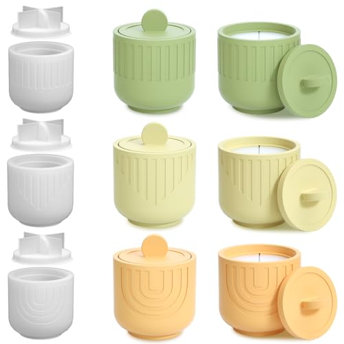 Runde gestreifte Silikonform mit Deckel, handgefertigt, elliptische Aufbewahrungsschale, Kunstharz, Kerzenform, Blumentopf, Vase, Beton, DIY, Gips, Zement, Ringe, Schmuck, Aufbewahrungsbox, Form (Set) Runde gestreifte Silikonform mit Deckel, handgefertigt, elliptische Aufbewahrungsschale, Kunstharz, Kerzenform, Blumentopf, Vase, Beton, DIY, Gips, Zement, Ringe, Schmuck, Aufbewahrungsbox, Form (Set) von XMOX