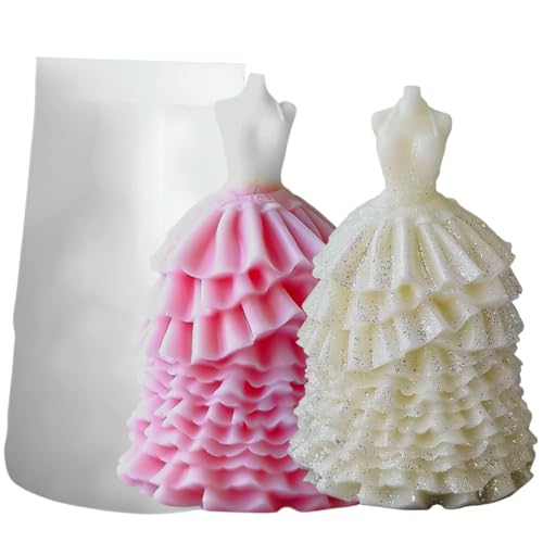 Silikonform für Hochzeitskleid, Abendkleider, Kerzen, Seife, Sojawachs, DIY, Handwerk, formelle Kleider, Brautjungfer, Geschenke, Hochzeit, Party, Zuhause, festliche Tage, Auto-Ornament (Empirekleid) Silikonform für Hochzeitskleid, Abendkleider, Kerzen, Seife, Sojawachs, DIY, Handwerk, formelle Kleider, Brautjungfer, Geschenke, Hochzeit, Party, Zuhause, festliche Tage, Auto-Ornament (Empirekleid) von XMOX
