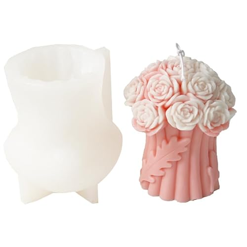 Silikonform für Rosenstrauß, Kerzen, gerippte Blumen und Bäume, für Seife, Sojawachs, Epoxidharz, DIY, Handwerk, Jäten, Party, Abendessen, Gips, Ornamente, Weihnachtsdekoration Silikonform für Rosenstrauß, Kerzen, gerippte Blumen und Bäume, für Seife, Sojawachs, Epoxidharz, DIY, Handwerk, Jäten, Party, Abendessen, Gips, Ornamente, Weihnachtsdekoration von XMOX