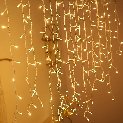 XMTECH 10m LED Lichterkette Eisregen Lichtervorhang Außen/Innen 400 LEDs Warmweiß and 8 Modi für Garten Halloween Party Weihnachten XMTECH 10m LED Lichterkette Eisregen Lichtervorhang Außen/Innen 400 LEDs Warmweiß and 8 Modi für Garten Halloween Party Weihnachten von XMTECH