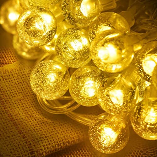 XMTECH LED Lichterkette Glühbirnen 30M 240 LEDs Kristall Kugeln Warmweiß mit Stecker Innen & Außen, Kristallkugeln Glühbirnelichterkette für Weihnachten Deko Fest Partys, 8 Modi IP44, Transparent XMTECH LED Lichterkette Glühbirnen 30M 240 LEDs Kristall Kugeln Warmweiß mit Stecker Innen & Außen, Kristallkugeln Glühbirnelichterkette für Weihnachten Deko Fest Partys, 8 Modi IP44, Transparent von XMTECH