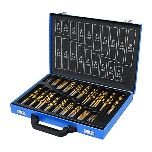 XMTECH Metallbohrer Set 170-tlg Stahlbohrer Holzbohrer,Profi-Steinbohrersatz Bohrer Set 1-10mm DIN 338 Spitzenwinkel 135° HSS-G Cobalt für alle handelsüblichen Bohrmaschinen XMTECH Metallbohrer Set 170-tlg Stahlbohrer Holzbohrer,Profi-Steinbohrersatz Bohrer Set 1-10mm DIN 338 Spitzenwinkel 135° HSS-G Cobalt für alle handelsüblichen Bohrmaschinen von XMTECH