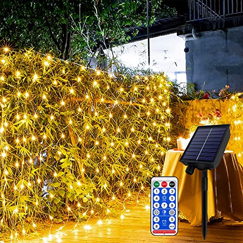 XMTECH Solar Lichternetz Außen, LED Lichternetz 3x2m 250 LED Lichterkette Netzlicht Solar/USB-Betrieben, Warmweiß lichtervorhang solar für außen Innen Weihnachten Hochzeit Party, mit 8 modi IP44 XMTECH Solar Lichternetz Außen, LED Lichternetz 3x2m 250 LED Lichterkette Netzlicht Solar/USB-Betrieben, Warmweiß lichtervorhang solar für außen Innen Weihnachten Hochzeit Party, mit 8 modi IP44 von XMTECH