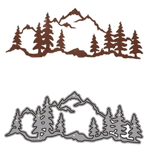 Baum- und Berg-Metall-Stanzformen, Weihnachtsbaum, Wald, Stanzschablonen für DIY, Scrapbooking, Foto, dekorative Prägepapier-Stanzformen für Scrapbooking, Kartenherstellung Baum- und Berg-Metall-Stanzformen, Weihnachtsbaum, Wald, Stanzschablonen für DIY, Scrapbooking, Foto, dekorative Prägepapier-Stanzformen für Scrapbooking, Kartenherstellung von XMYXCRAFT