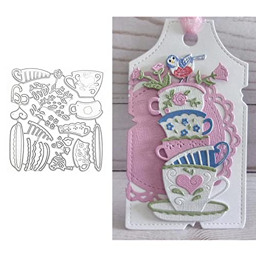 Stanzschablonen aus Metall, Motiv: Vogel, Blume, Herz, Tasse, Hochzeit, Stanzschablonen für DIY, Scrapbooking, Foto, dekorative Prägepapier-Stanzformen für Scrapbooking, Kartenherstellung Stanzschablonen aus Metall, Motiv: Vogel, Blume, Herz, Tasse, Hochzeit, Stanzschablonen für DIY, Scrapbooking, Foto, dekorative Prägepapier-Stanzformen für Scrapbooking, Kartenherstellung von XMYXCRAFT