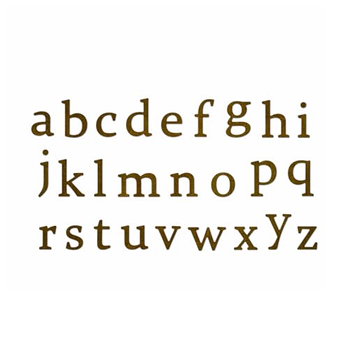 XMZZMX 26 Kleinbuchstaben Standard-Schriftart Metall-Stanzformen für Kartenherstellung, Papierprägestanz-Set, Vorlagen, Aufbewahrungstaschen, Bilderrahmen, Album, DIY, Scrapbooking, Schablonen-Sets XMZZMX 26 Kleinbuchstaben Standard-Schriftart Metall-Stanzformen für Kartenherstellung, Papierprägestanz-Set, Vorlagen, Aufbewahrungstaschen, Bilderrahmen, Album, DIY, Scrapbooking, Schablonen-Sets von XMZZMX