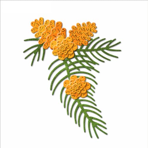 XMZZMX Frohe Weihnachten Obst Blume Metall Stanzformen für Kartenherstellung, Papierprägung Stanzformen Kit Aufbewahrungstaschen Zubehör, Scrapbooking Schablonen von XMZZMX