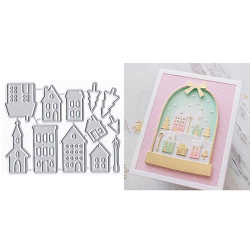 XMZZMX Häuser und Bäume Metall-Stanzformen für Kartenherstellung, Papierprägestanz-Set, Vorlagen, Fotorahmen, Album, DIY, Scrapbooking, Schablonen-Sets XMZZMX Häuser und Bäume Metall-Stanzformen für Kartenherstellung, Papierprägestanz-Set, Vorlagen, Fotorahmen, Album, DIY, Scrapbooking, Schablonen-Sets von XMZZMX