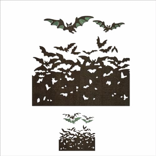 XMZZMX Halloween Fledermäuse Spitze Metall Stanzformen für Kartenherstellung, Papierprägung Stanzformen Kit Aufbewahrungstaschen Zubehör, Scrapbooking Schablonen XMZZMX Halloween Fledermäuse Spitze Metall Stanzformen für Kartenherstellung, Papierprägung Stanzformen Kit Aufbewahrungstaschen Zubehör, Scrapbooking Schablonen von XMZZMX