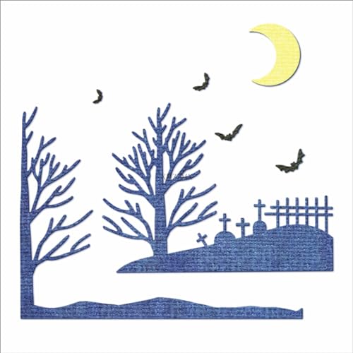 XMZZMX Halloween Friedhof Baum Metall Stanzformen für Kartenherstellung, Papierprägung Stanzformen Kit Aufbewahrungstaschen Zubehör, Scrapbooking Schablonen XMZZMX Halloween Friedhof Baum Metall Stanzformen für Kartenherstellung, Papierprägung Stanzformen Kit Aufbewahrungstaschen Zubehör, Scrapbooking Schablonen von XMZZMX