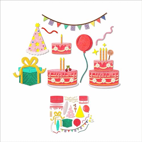XMZZMX Metall-Stanzformen für Geburtstagsparty, Kuchenherstellung, Papierpräge-Stanz-Set, Vorlagen, Aufbewahrungstaschen, Zubehör, Fotorahmen, Album, DIY, Scrapbooking, Schablonen-Sets XMZZMX Metall-Stanzformen für Geburtstagsparty, Kuchenherstellung, Papierpräge-Stanz-Set, Vorlagen, Aufbewahrungstaschen, Zubehör, Fotorahmen, Album, DIY, Scrapbooking, Schablonen-Sets von XMZZMX
