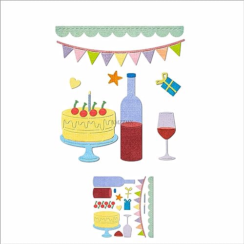 XMZZMX Metall-Stanzformen für Geburtstagspartys, Kartenherstellung, Papierprägung, Stanz-Set, Aufbewahrungstaschen, Zubehör, Scrapbooking-Schablonen von XMZZMX