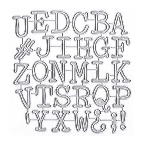 XMZZMX Metall-Stanzformen für Kartenherstellung, Papierpräge-Stanzschablonen-Set, Vorlagen, Fotorahmen, Album, DIY, Scrapbooking, Schablonen-Sets, 26 Stück von XMZZMX