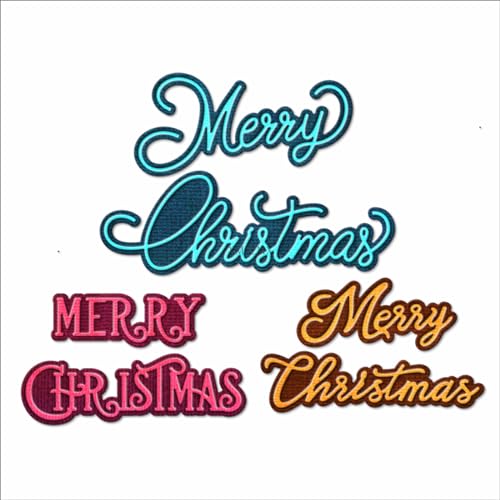 XMZZMX Metall-Stanzformen mit Aufschrift "Merry Christmas Congratulate", für Kartenherstellung, Papierprägung, Stanzformen, Aufbewahrungstaschen, Zubehör, Scrapbooking-Schablonen XMZZMX Metall-Stanzformen mit Aufschrift "Merry Christmas Congratulate", für Kartenherstellung, Papierprägung, Stanzformen, Aufbewahrungstaschen, Zubehör, Scrapbooking-Schablonen von XMZZMX
