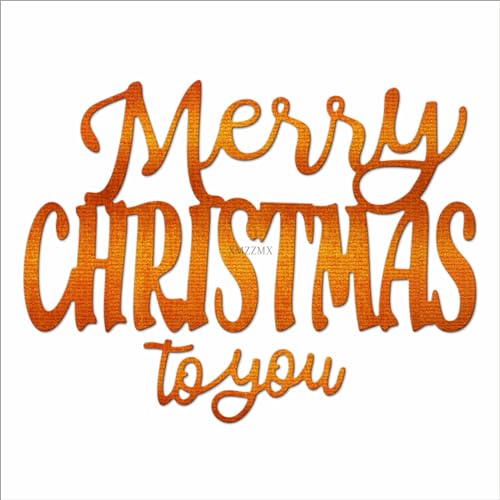 XMZZMX Metall-Stanzformen mit Aufschrift "Merry Christmas" für Kartenherstellung, Papierprägung, Stanz-Set, Aufbewahrungstaschen, Zubehör, Scrapbooking-Schablonen XMZZMX Metall-Stanzformen mit Aufschrift "Merry Christmas" für Kartenherstellung, Papierprägung, Stanz-Set, Aufbewahrungstaschen, Zubehör, Scrapbooking-Schablonen von XMZZMX